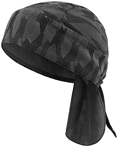 HASAGEI Sports Bandana Cap Herrem Damen Biker Bandanas Kopftuch Hat (Schwarz)