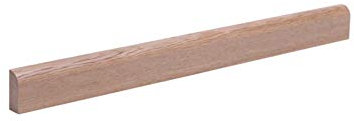 Battiscopa in vero legno di quercia 35 x 15 mm con bordo anteriore arrotondato grezzo (laccato)