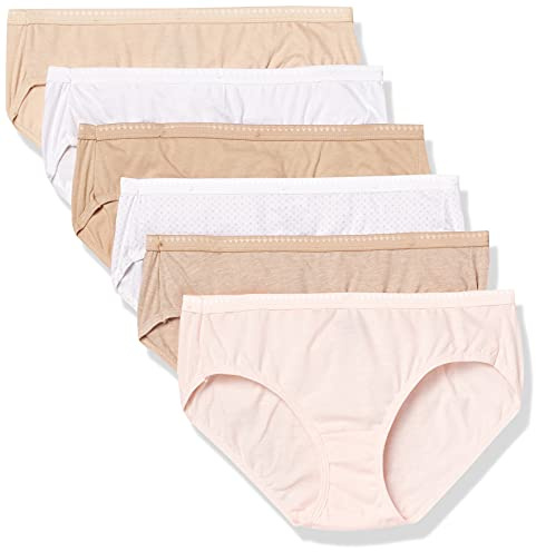 Hanes Ultimate Women's 6-Pack Breathable Cotton Hipster Panty