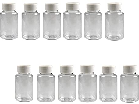 VASANA 12 Bouteilles En Plastique Vides Portable 100 ML Épaissir Conteneurs Distributeur Boîte De Rangement pour Activités de Plein Air et Activités Aquatiques