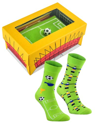 Rainbow Socks - Damen Herren Lustige Fussball Socken Geschenk 1 Paar - Tischfussball - Größen 41-46