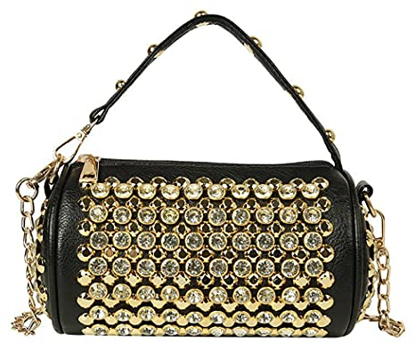 Teanea Handtasche mit Nieten besetzt, funkelnd, Crossbody-Geldbörse, Mini-Tragetasche, Geldbörsen für Damen und Mädchen, gold, Einheitsgröße