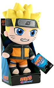 BARRADO Kuscheltier mit Naruto-Figuren 30zm - Naruto, Kakashi, Sasuke, Kurama, Naruto Six Path - Sammler-Edition - Super Soft Qualität (Naruto mit Display)