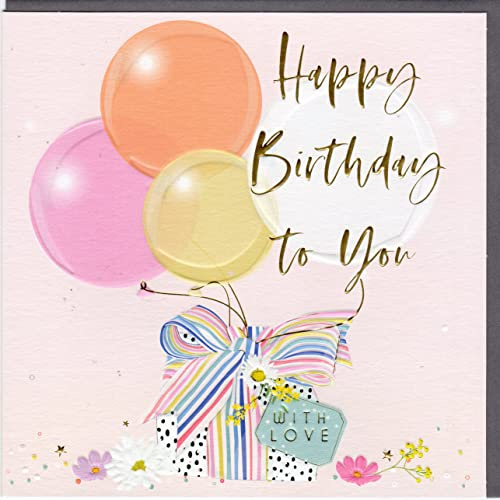 Belly Button Designs Glückwunschkarte zum Geburtstag mit Prägung und Goldfolie, ideal auch für Geldgeschenk oder Gutschein. BE265