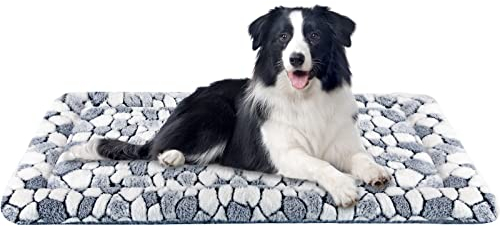VANKEAN Stilvolle Hundekäfig-Pad, wendbar (kühl und warm), weiche Haustier-Schlafmatte Hundebett für Kiste, geeignet für kleine bis XX-große Hunde und Katzen, maschinenwaschbare Kistenbetten