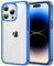 JETech Case for iPhone 14 Pro Max 6.7-Inch, Non-Yellowing Shockproof Phone Bumper Cover, Anti-Scratch Clear Back (Blue)