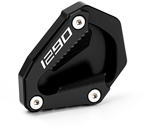 Modeer Kompatibel mit KTM 1290 Super Adventure S 2021-2024 Motorrad CNC-Stütze Verlängerungsplatte Seitenständer Pad 1290S 1290 ADV 1290adv Zubehör (Schwarz)