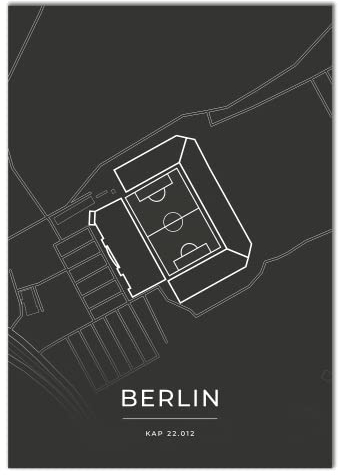 Vacentures Berlin Stadion Poster - Fussballstadion-Poster - Geschenk für Fußballfans (21x30 CM)