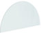 vidaXL Plaque de Verre de Cheminée Demi-Rond Revêtement de Sol Plancher Plaque de Base de Foyer Protection Contre Etincelles 1200x600 mm