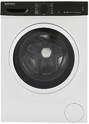 West Bend Washer Compact Front Load Washing Machine with 15 Wash Cycles, LED Display, See-Through Door, Stackable and Space-Saving Design, for Apartments, RVs, and Small Spaces, 2.2 Cu.Ft., White