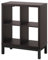 IKEA KALLAX Regal mit Untergestell, 77x94 cm, Schwarz-Braun/Schwarz