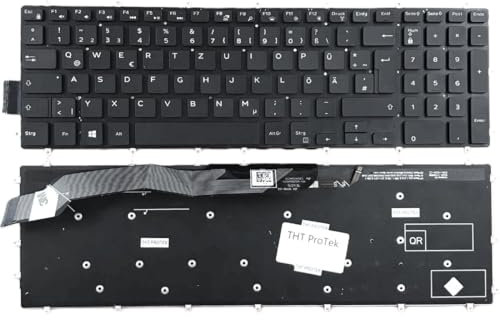 T-ProTek DEUTSCHE - Tastatur Keyboard ohne Rahmen mit Beleuchtung kompatibel für Dell Inspiron 15-7577