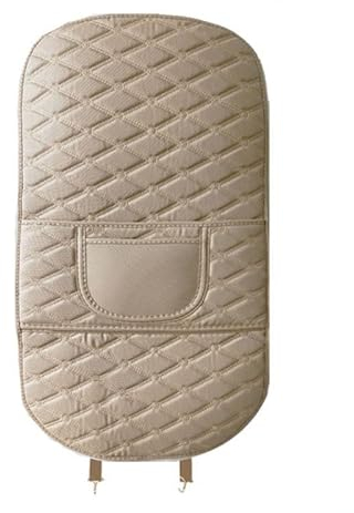 VOLBOZ 2 Stück Auto Rücksitz Anti Kick Pad für Renault Twingo ZOE, Rücksitzschutz Auto Anti Kick Pad Autositzschutz, Pu Leder wasserdichte Autositz Rückenlehnenschutz,C Beige