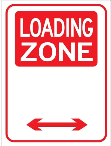 Lade Zone Warnschild Sicherheitsmarkierung Metall Schilder Metallschild Für Draußen Innen 20X30cm