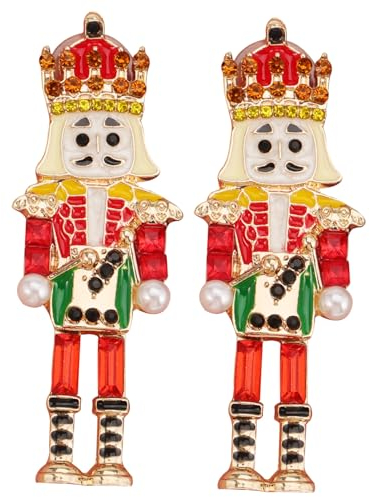 1 Pair Holiday Earrings Girls Ear Jewelry Teen Girl Chritstams Nutcracker Decoration Nutcracker Dangle Earring Nutcracker Stud Earrings Decorative Earrings Ear Decor Miss