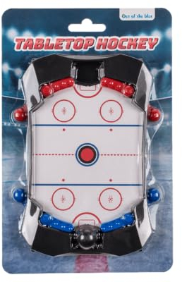 BLUECHOLON Mini-Brettspiel Fußball und Hockey, interaktives Tischfußballspielzeug, Geschenk, Party, interaktiv, Spaß, pädagogisch, Schule, Reisen, Kinder, Airhockey (HOCKEY)