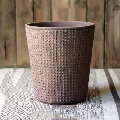 Sions Großer Retro-Blütenpot, Multifunktionale Zementvase Mit Abfluss, Wetterfestem, Stabilem Und Langlebigem Innen- Und Natur Im Freien,Brown m