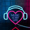 YuanDian Music Neon Sign, MUSIC IS MY LIFE Heart-Shaped Dimmable LED Neon Lights USB Powered for Wall Decor, Gifts for Boys Girls Music Lovers
