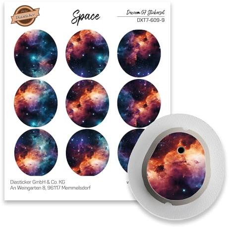 Dexcom G7 Sensor Sticker - 9er Set Space - Aufkleber für Sensoren | Diasticker®