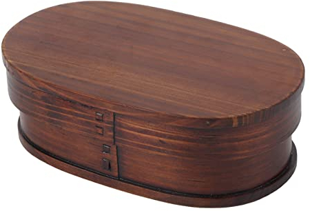 Bento Box, Caja De Contenedores De Almuerzo De Madera Vintage Cajas De Bento De Madera Caja De Bento Contenedores De Almuerzo Para Adultos Caja De Almuerzo Bento Para Niños(18 * 12 * 5.5cm/ 3)