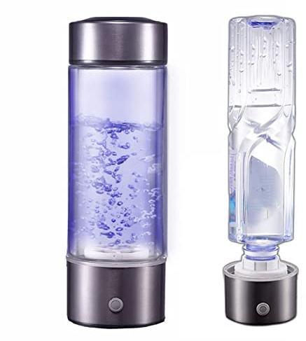 Wasserstoff-Wasser-Generator Wasserstoff-Wasserflaschen-Ionisator 3 Minuten Erhalten Sie 1300-1600PPB Hohe Wasserstoffkonzentration ORP Anti-Aging, Energetisch USB wiederaufladbar Sportflasche 430ML