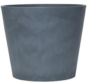 Garden Gear Large Dark Grey Stone Effect Planters Lightweight 1.3kg and Durable Flower Pots Indoor Outdoor Gardens 30.5cm Diameter x 25.5cm Height (1)
