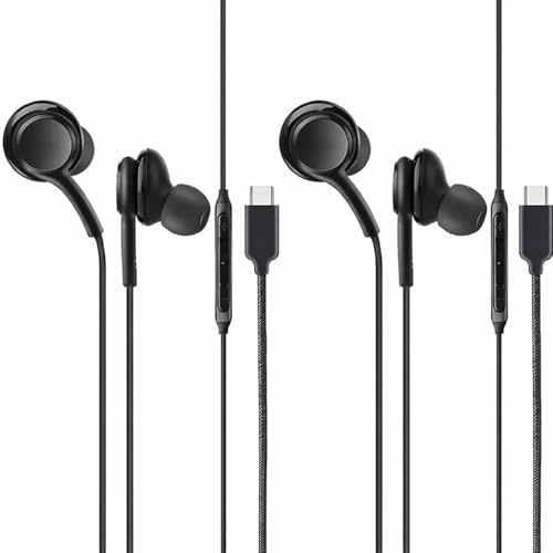 Auricolari per Honor 400 Pro/200 Smart/200/200 Lite/200 Pro/400 Lite Type C, con cavo, Hi-Fi digitale, stereo, bassi, USB C, colore: nero