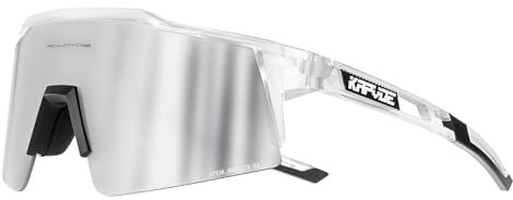 KAPVOE Polarisiert Fahrradbrille Uv400 Schutz TR90 Rahmen Sportsonnenbrille Sportbrille für Herren Damen Sport Radfahren Radbrille MTB Fahren Baseball Radsport Laufen 13