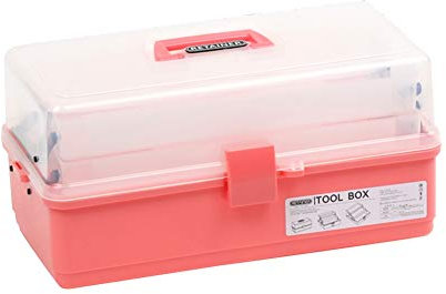 LHGDMJO Large Capacity Pencil Case Art Painting Tool Storage Box Pupil Painting Toolbox Nail Supplies Storage(Pink)