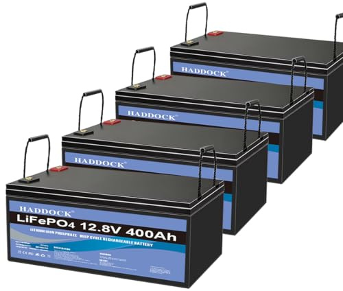 Langlebige Batterien,48V 400Ah Lifepo4 Batterie,(4-pack 12V 400Ah) | ausgestattet mit einem Batteriemanagementsystem (BMS), geeignet für Notstromversorgungen und Solaranlagen.