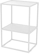 CZAOERXB Table Console étroite Table d'appoint étroite Tables Basses en Fer forgé, Tables Basses compactes en Verre Tables Hautes Table de Chevet Double Couche StUnitChambre à Coucher, sall