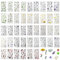 LXBCTOP 650 Stück Transparente Scrapbooking Sticker, PET Blumen Pflanzen Aufkleber, Bunte Vintage Sticker, Selbstklebend Wasserfeste Scrapbook Stickers für Fotoalbum Laptop Journaling Sammelalbum