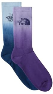 THE NORTH FACE NF0A8CMSAC7 EVERYDAY CREW SOCK DIP DYE - 2P Socks Herren Purple Mint/Peak Purple Größe L