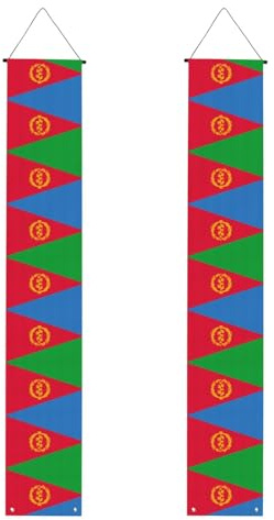 Veranda Banner WZYWHJ Eritreische Flagge Drucke Dekor Wandbehang Banner Türschild für Outdoor Indoor Yard Party 30,5 x 180,9 cm