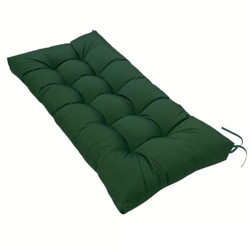 MSNCS Gartenkissen Sitzkissen Bankauflage Bankpolster Bankkissen Gartenmöbel Kissen Wasserdicht Sitzauflagen Loungekissen Sitzpolster 130x50cm Auflage Für Gartenbank Für Haus(Grün)