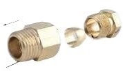 Hose Adapter,Tap Connector,5PCS Compression Ferrule Tube Compression Fitting 4-8mm OD Tube Connector Machine Tool Lubrication Brass Oil Pipe Fitting Adapter-M8 6MM