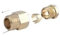 Hose Adapter,Tap Connector,5PCS Compression Ferrule Tube Compression Fitting 4-8mm OD Tube Connector Machine Tool Lubrication Brass Oil Pipe Fitting Adapter-M8 6MM