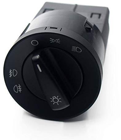 Interruptor De Faros Delanteros Interruptor de control faros interruptor luz antiniebla knob ajuste Uso apto para usar para VW Bora Golf 4 1998-2005 Passat B5 Lupo Polo Beetle 1C0 941 531 A 1C0941531