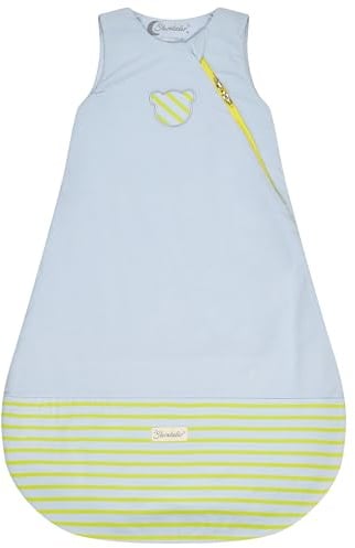 Sterntaler Schlafsack Familie Bär mit Jersey-Oberstoff, Hydrocool Futter, leichter Wattierung und praktischem Zwei-Wege-Reißverschluss in eisblau, 1,50 TOG, Größe 70