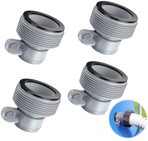 Adattatore Tubo Piscina B, 4 Pezzi Connettore per Tubo da Piscina, 1,5 Pollici Raccordi Tubi Spiralati, Accessori per Piscina Fuori Terra (4 Pcs)
