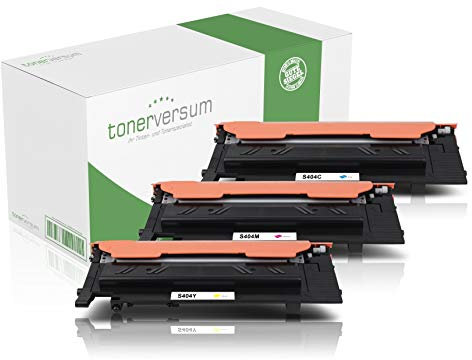 3 Toner kompatibel mit Samsung CLT-C404S CLT-M404S CLT-Y404S Cyan Magenta Gelb Druckerpatrone für Xpress C430 C430w C480 C480fn C480fw C480w Laserdrucker
