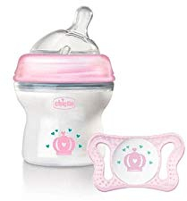 Biberon Naturalfeeling e succhietto micro promo (Rosa)