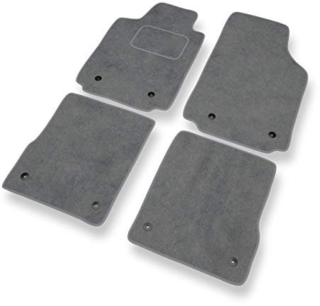 Mossa - Fußmatten Auto kompatibel mit Audi A2 I 8Z (1999-2005) - Premium Velours graue Automatten Autoteppiche 1