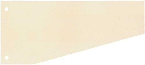 Wekre Trennstreifen, Karton (RC), 190 g/m², 2fach Lochung, 24 x 10,5/5,5 cm, chamois (100 Stück), Sie erhalten 1 Packung á 100 Stück