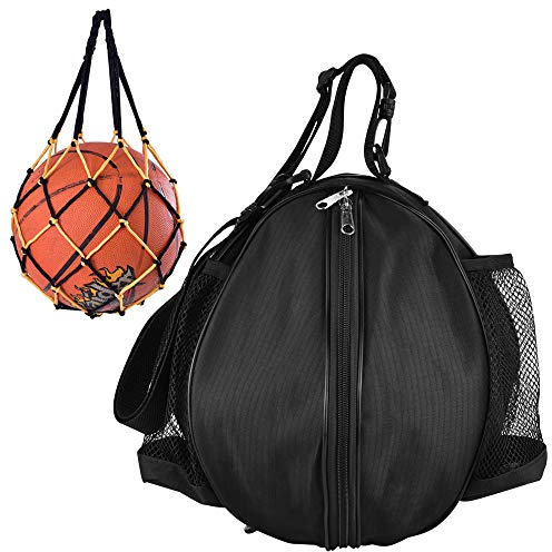 KLYNGTSK Basketballtasche wasserdichte Balltaschen Volleyballtaschen Basketball Tragetasche Trainingstasche Fußball Aufbewahrungstache mit Schultergurt für Outdoor Sport, Schwarz