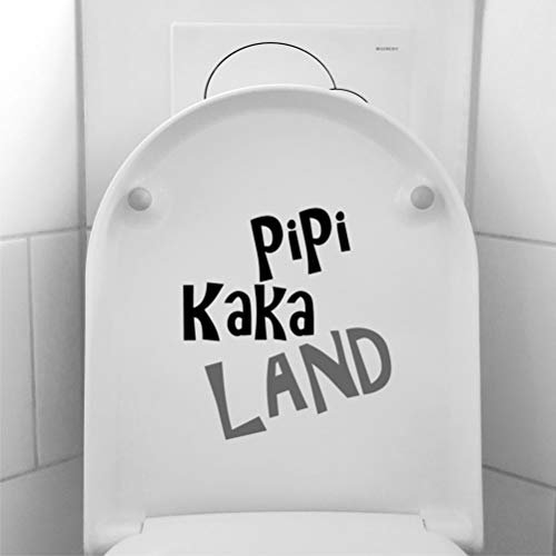 myrockshirt Lustiger Schriftzug PIPI Kaka Land ca 30cm Typ2 2farbig Aufkleber Klo Toilette Sticker Lustig Profi-Qualität ohne Hintergrund Deko
