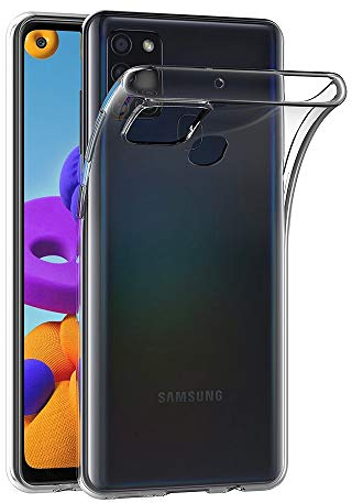 AICEK Hülle Compatible für Samsung Galaxy A21s Transparent Silikon Schutzhülle für Samsung A21s Case Clear Durchsichtige TPU Bumper Galaxy A21s Handyhülle (6,5 Zoll)