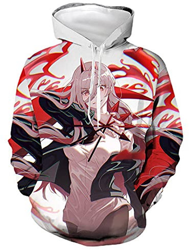 Japanese Manga Chainsaw Man 3D Printed Hoodie Anime Chainsaw Man Denji Power Hayakawa Makima Sweatshirt