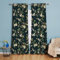 Michorinee Blumen Gardinen Blickdicht Vorhänge Grün Blatt Vintage Landhaus Verdunkelungsvorhang mit Ösen Blattmuster Mikrofaser Dekoschal für Wohnzimmer Fenster, 1er Set 158 × 132cm (H × B)