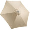 CHRISTOW Replacement Parasol Canopy 2.4m Hexagonal 6 Arms UV 30+ Protection For Garden Umbrella (Taupe Fabric)